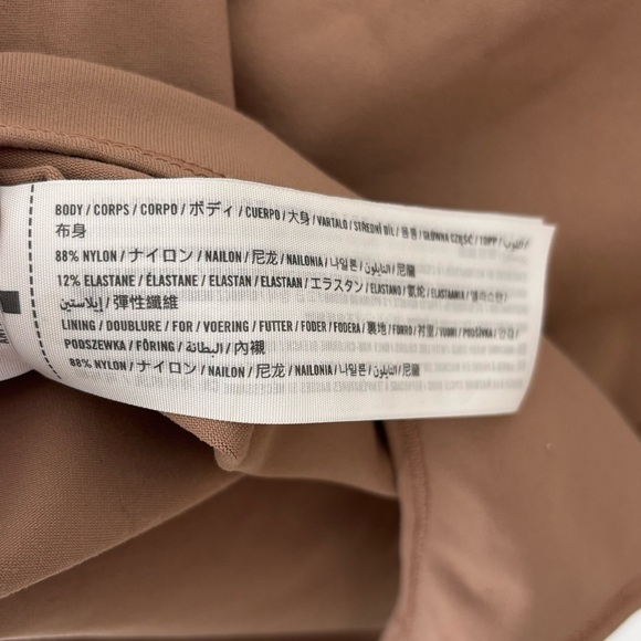 Abercrombie & Fitch Soft AF Collection Tan Brown Thong Bodysuit Scoop-neck - Picture 10 of 10